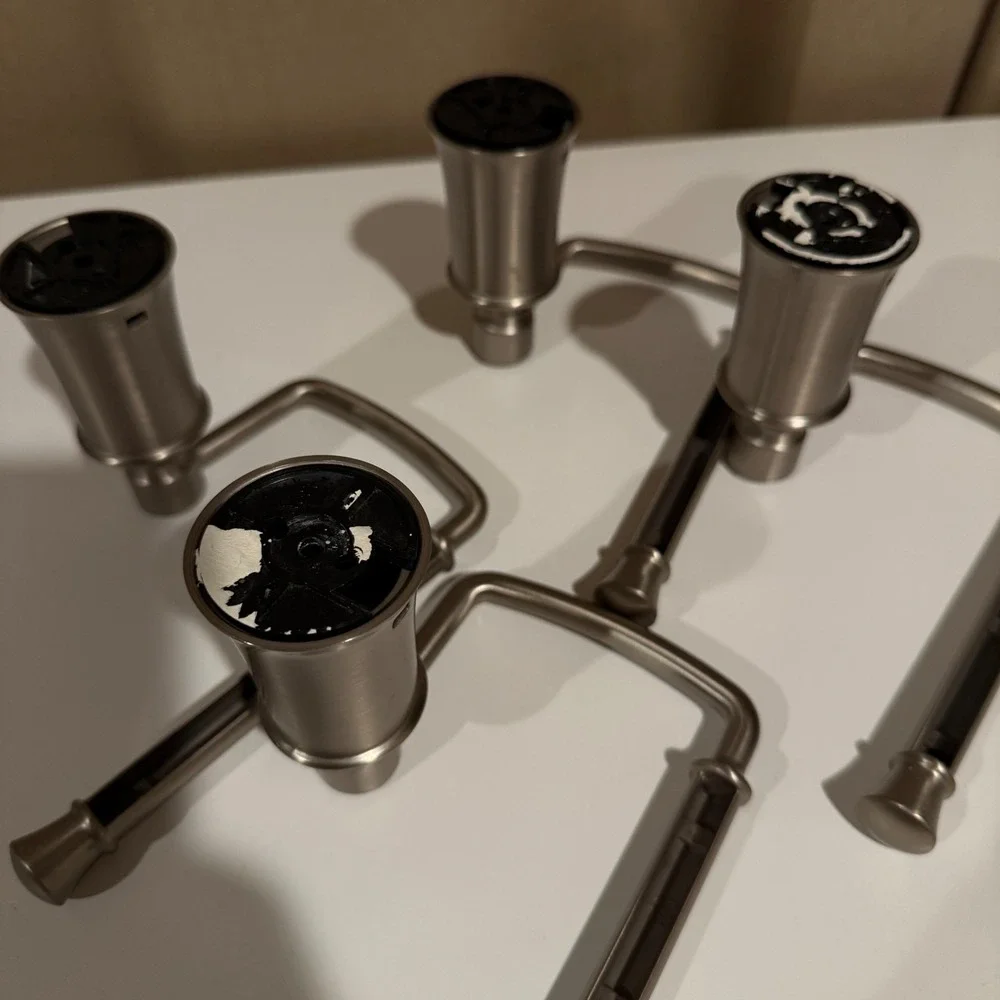 Moen Brushed Nickel Wall Mount Toilet Paper Holder‎ Set of 4 Modern Bathroom